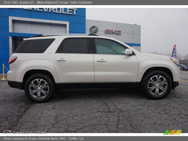 White Diamond Tricoat / Dark Cashmere 2015 GMC Acadia SLT