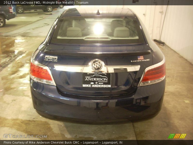 Midnight Blue Metallic / Titanium 2012 Buick LaCrosse FWD