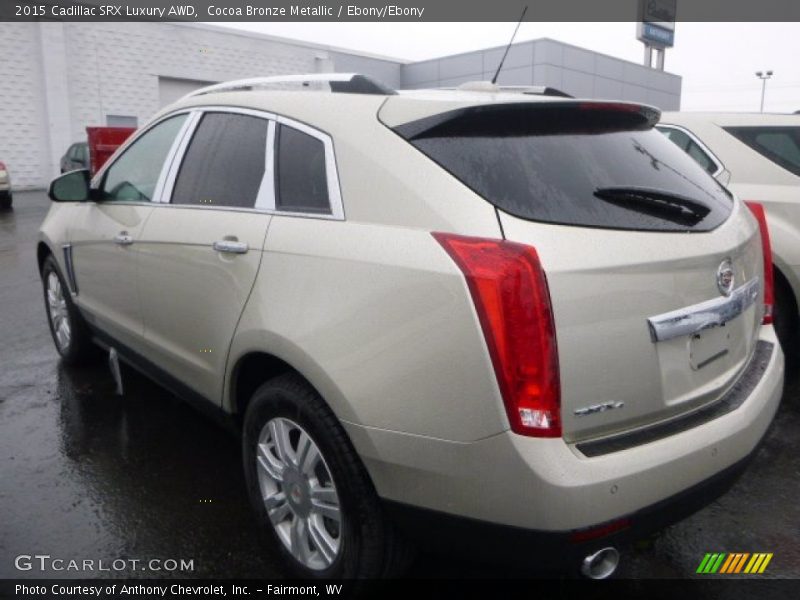 Cocoa Bronze Metallic / Ebony/Ebony 2015 Cadillac SRX Luxury AWD