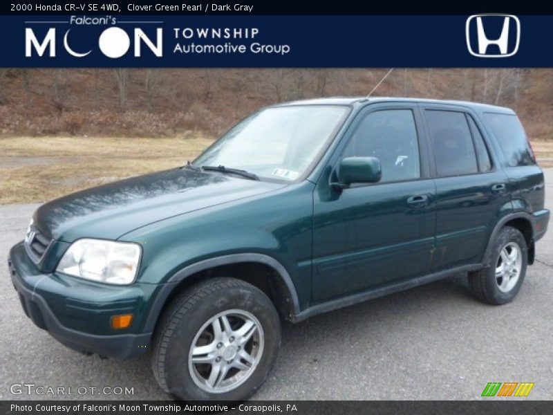 Clover Green Pearl / Dark Gray 2000 Honda CR-V SE 4WD