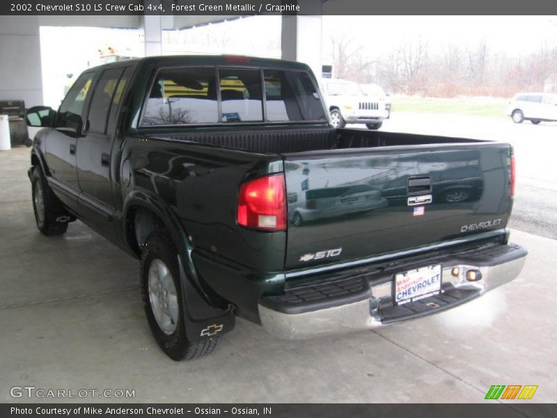 Forest Green Metallic / Graphite 2002 Chevrolet S10 LS Crew Cab 4x4