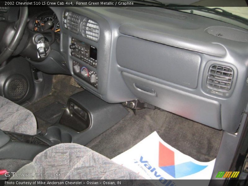 Forest Green Metallic / Graphite 2002 Chevrolet S10 LS Crew Cab 4x4