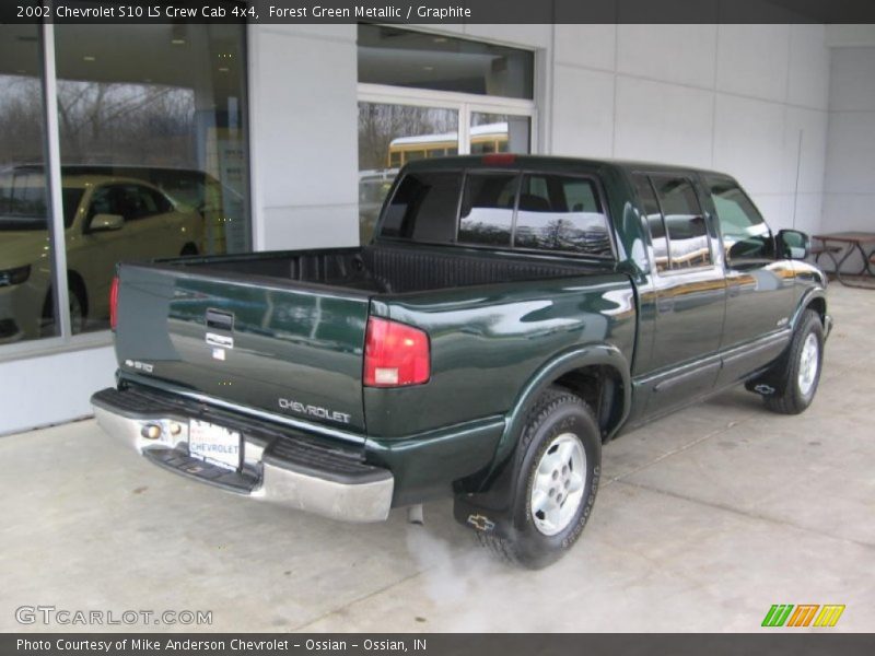 Forest Green Metallic / Graphite 2002 Chevrolet S10 LS Crew Cab 4x4