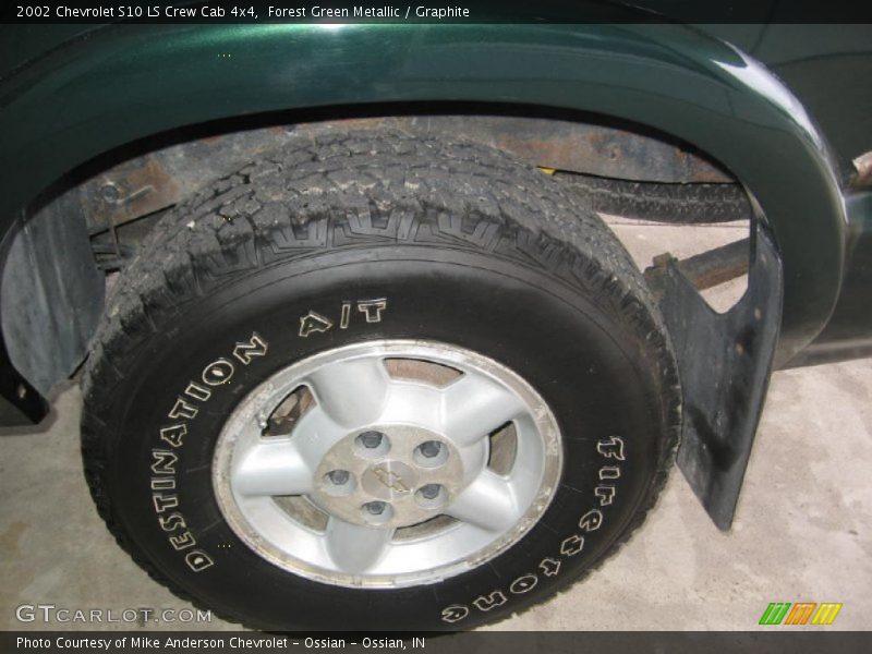 Forest Green Metallic / Graphite 2002 Chevrolet S10 LS Crew Cab 4x4