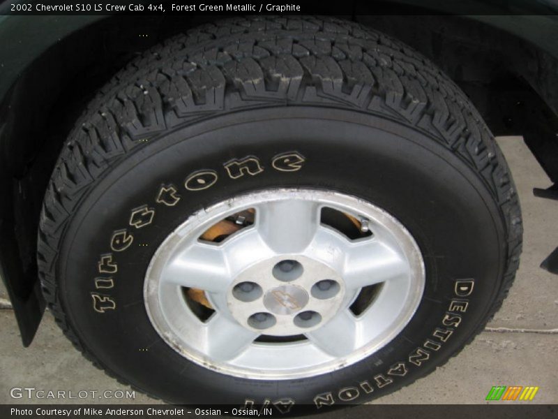 Forest Green Metallic / Graphite 2002 Chevrolet S10 LS Crew Cab 4x4