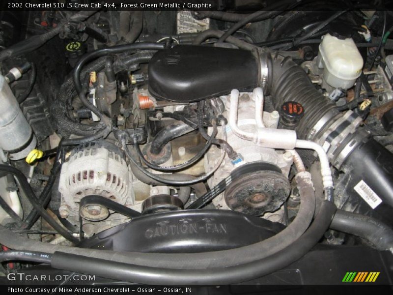 Forest Green Metallic / Graphite 2002 Chevrolet S10 LS Crew Cab 4x4