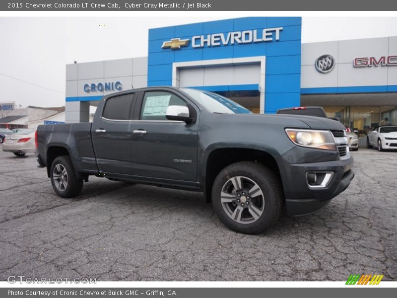 Cyber Gray Metallic / Jet Black 2015 Chevrolet Colorado LT Crew Cab