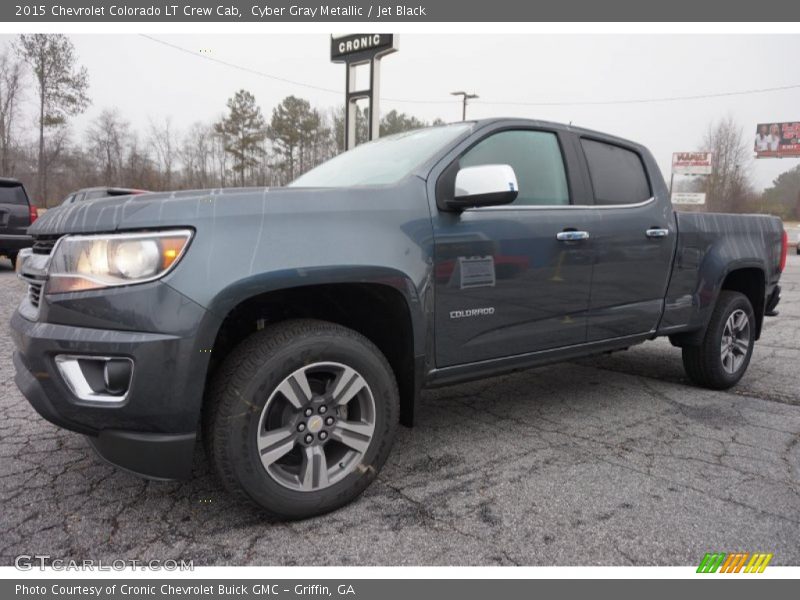 Cyber Gray Metallic / Jet Black 2015 Chevrolet Colorado LT Crew Cab