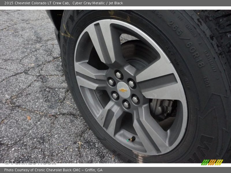 Cyber Gray Metallic / Jet Black 2015 Chevrolet Colorado LT Crew Cab