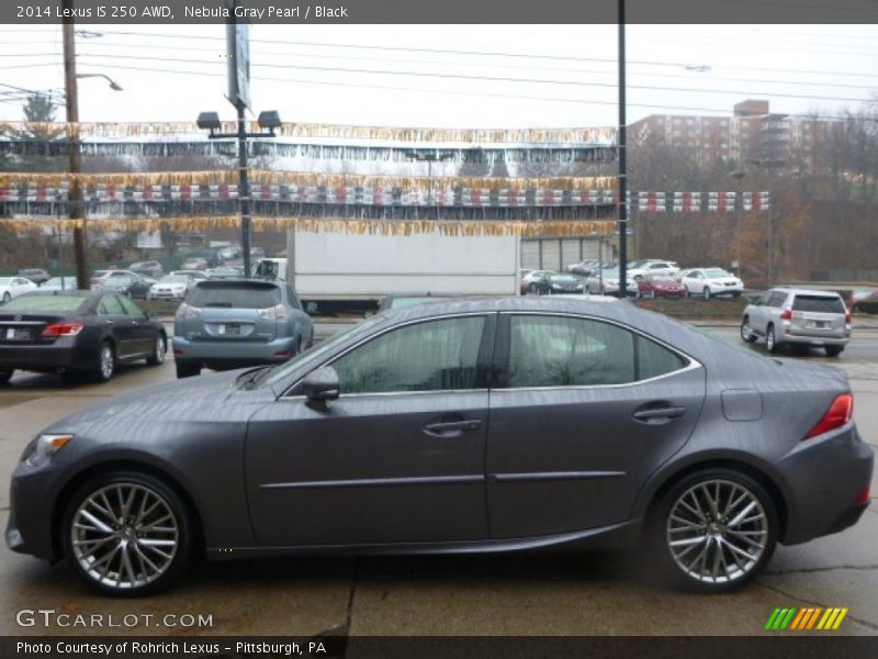 Nebula Gray Pearl / Black 2014 Lexus IS 250 AWD