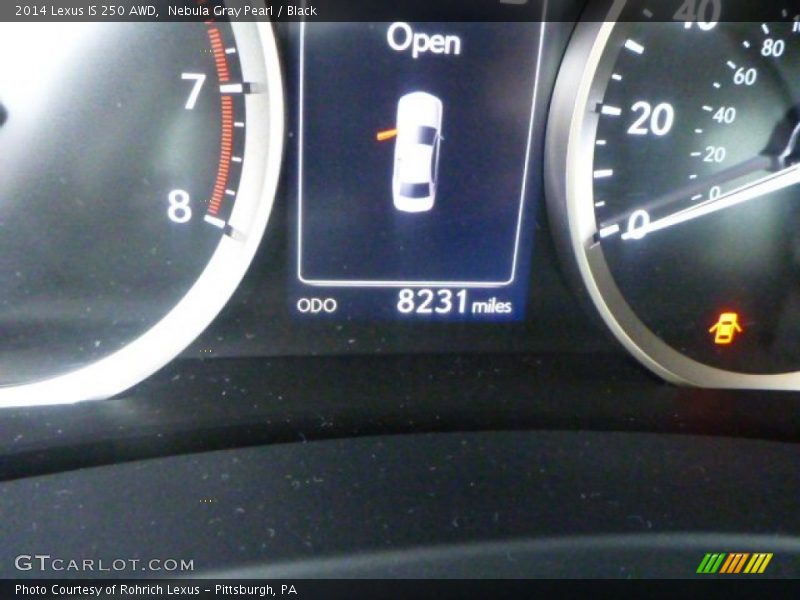 Nebula Gray Pearl / Black 2014 Lexus IS 250 AWD