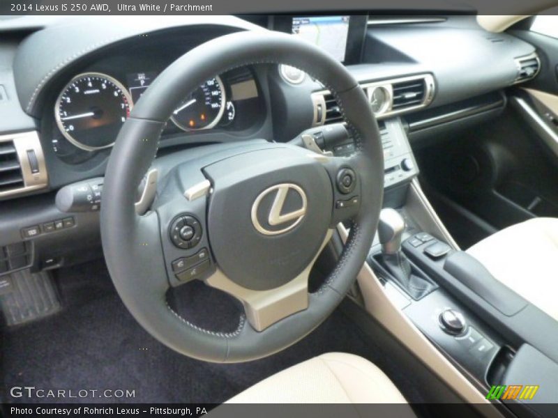 Ultra White / Parchment 2014 Lexus IS 250 AWD