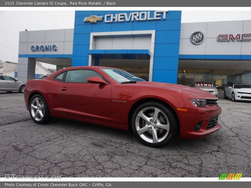 Red Rock Metallic / Black 2015 Chevrolet Camaro SS Coupe