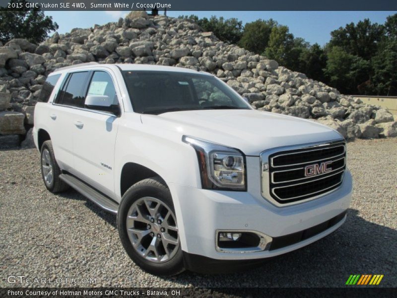 Summit White / Cocoa/Dune 2015 GMC Yukon SLE 4WD