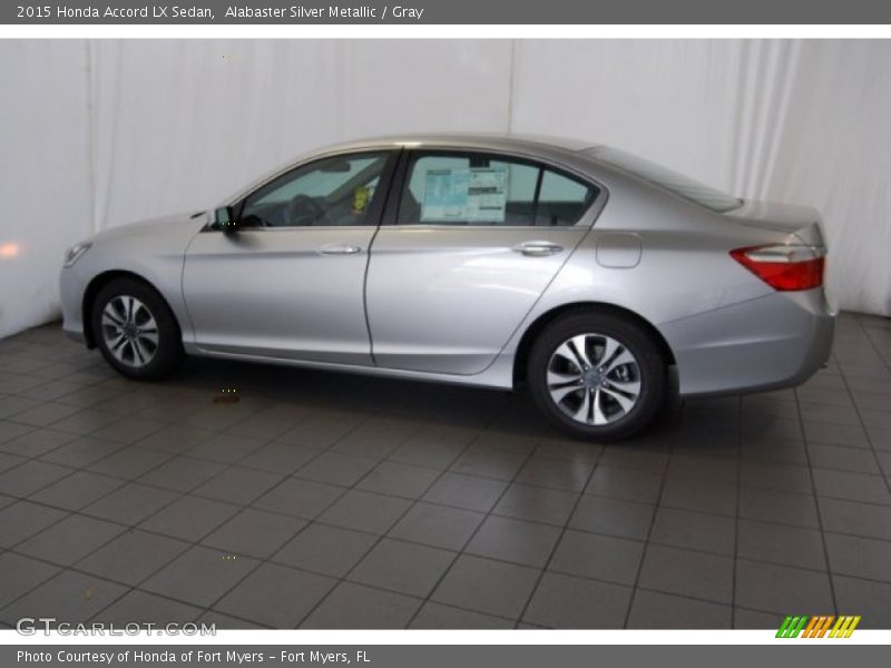 Alabaster Silver Metallic / Gray 2015 Honda Accord LX Sedan