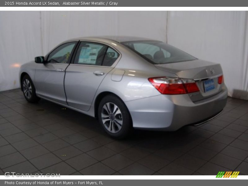 Alabaster Silver Metallic / Gray 2015 Honda Accord LX Sedan