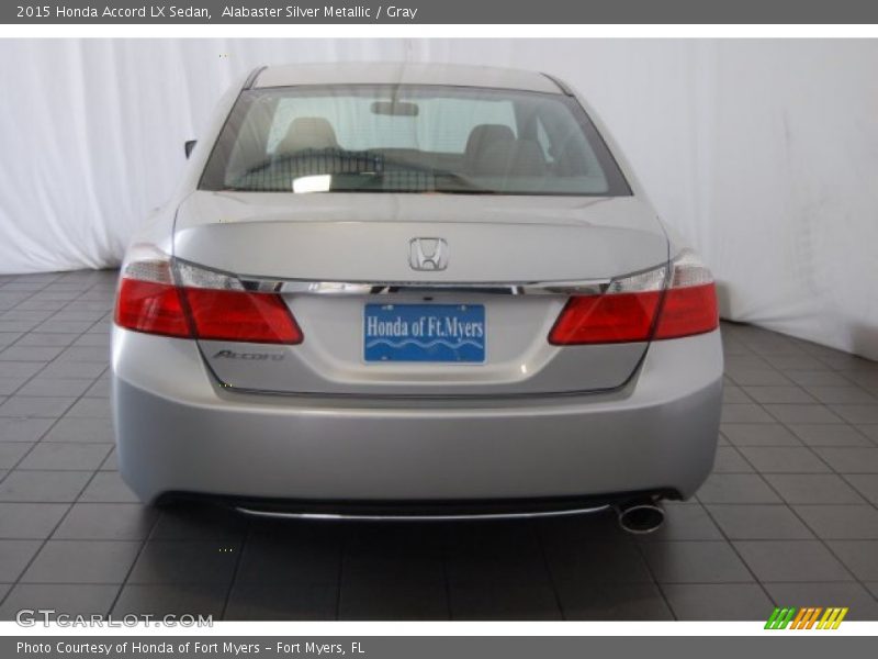 Alabaster Silver Metallic / Gray 2015 Honda Accord LX Sedan