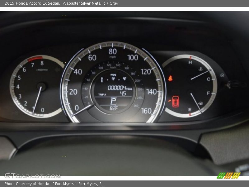 Alabaster Silver Metallic / Gray 2015 Honda Accord LX Sedan