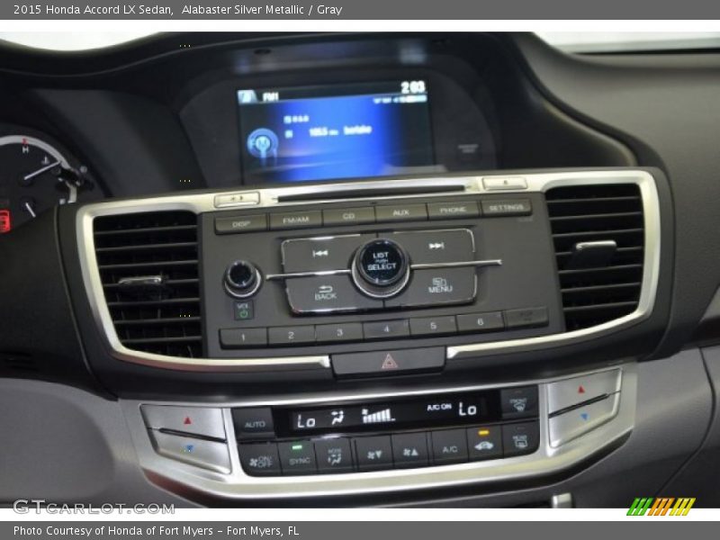 Alabaster Silver Metallic / Gray 2015 Honda Accord LX Sedan