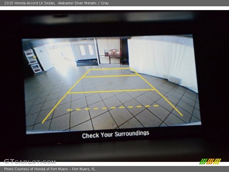 Alabaster Silver Metallic / Gray 2015 Honda Accord LX Sedan