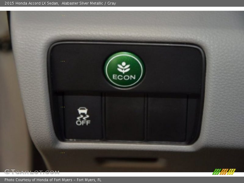 Alabaster Silver Metallic / Gray 2015 Honda Accord LX Sedan