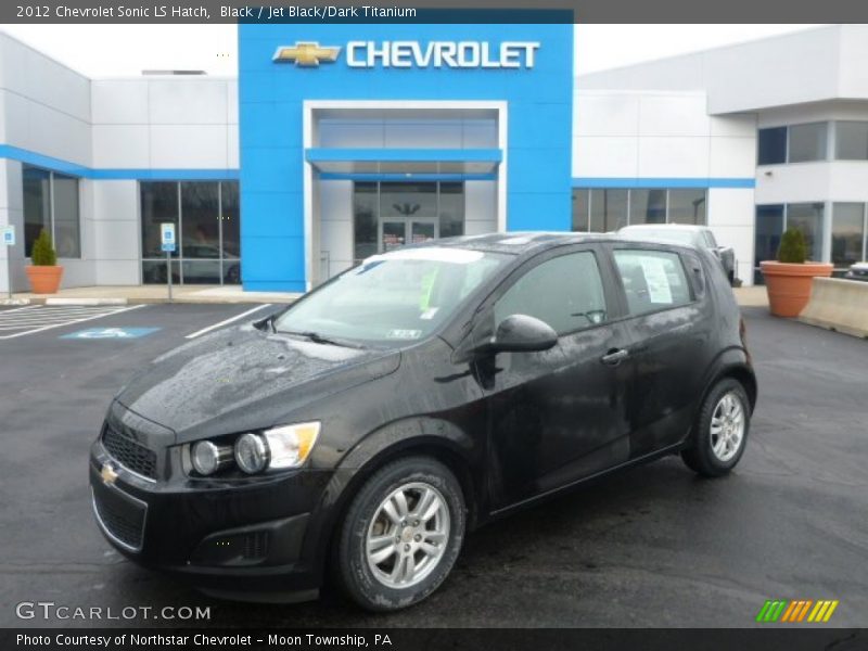 Black / Jet Black/Dark Titanium 2012 Chevrolet Sonic LS Hatch