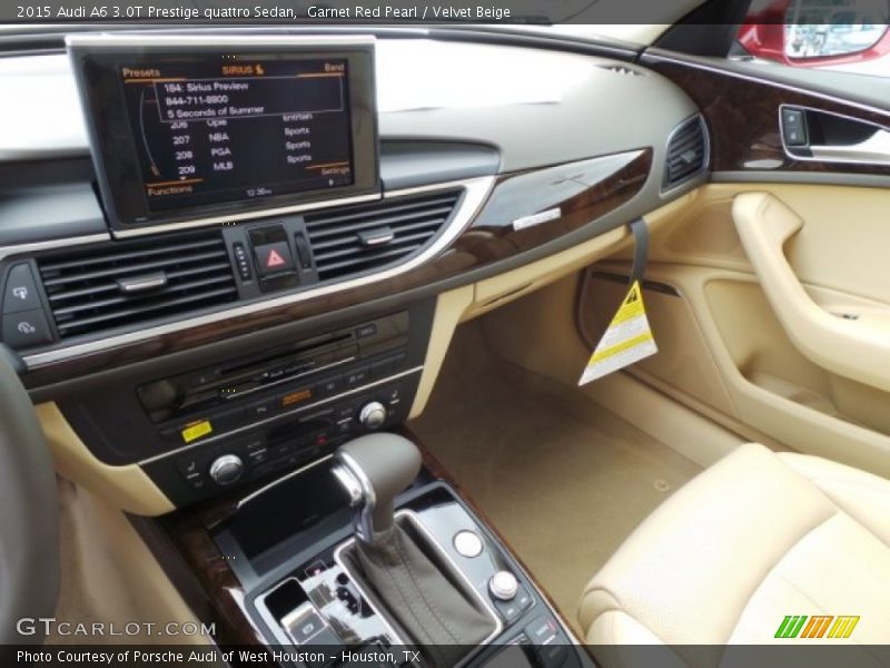 Garnet Red Pearl / Velvet Beige 2015 Audi A6 3.0T Prestige quattro Sedan