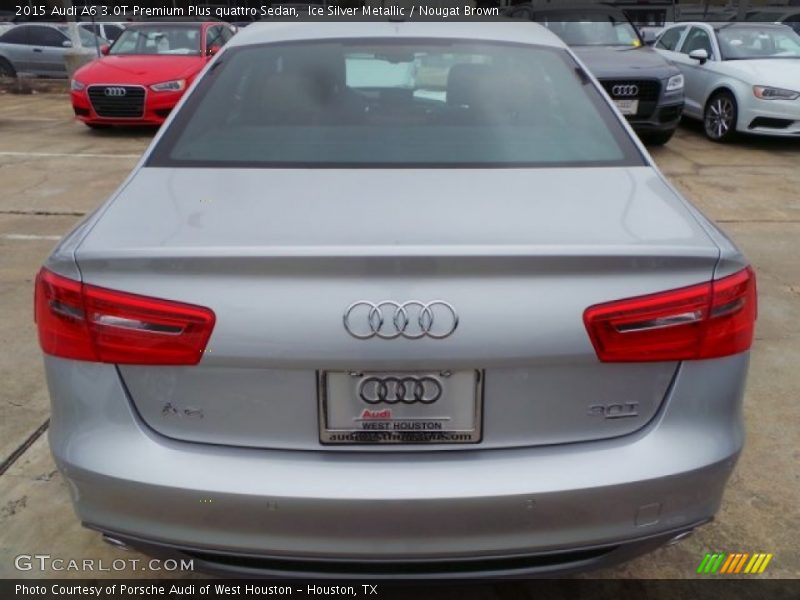 Ice Silver Metallic / Nougat Brown 2015 Audi A6 3.0T Premium Plus quattro Sedan