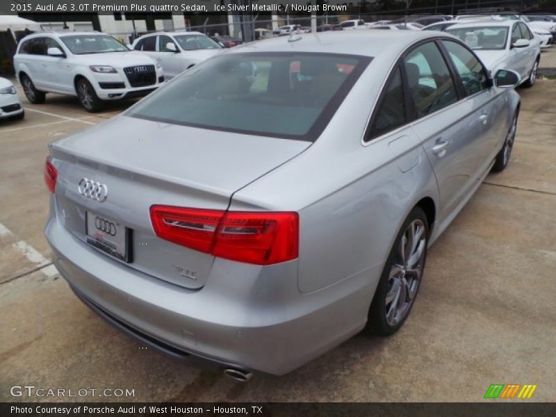 Ice Silver Metallic / Nougat Brown 2015 Audi A6 3.0T Premium Plus quattro Sedan