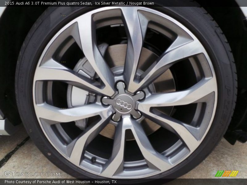 Ice Silver Metallic / Nougat Brown 2015 Audi A6 3.0T Premium Plus quattro Sedan