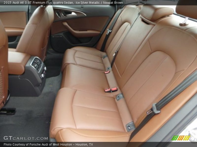 Ice Silver Metallic / Nougat Brown 2015 Audi A6 3.0T Premium Plus quattro Sedan