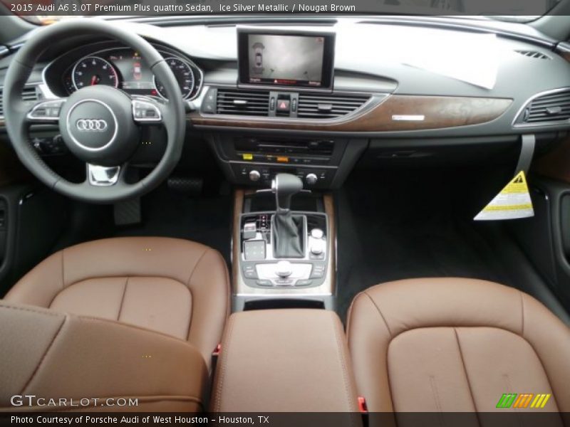 Ice Silver Metallic / Nougat Brown 2015 Audi A6 3.0T Premium Plus quattro Sedan