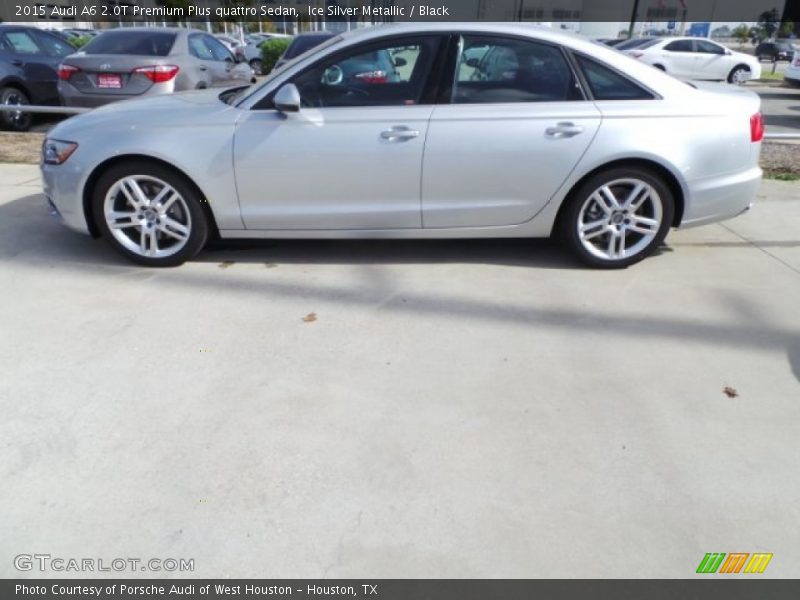 Ice Silver Metallic / Black 2015 Audi A6 2.0T Premium Plus quattro Sedan