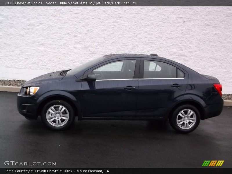 Blue Velvet Metallic / Jet Black/Dark Titanium 2015 Chevrolet Sonic LT Sedan