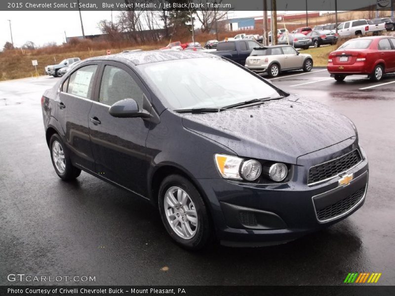 Blue Velvet Metallic / Jet Black/Dark Titanium 2015 Chevrolet Sonic LT Sedan