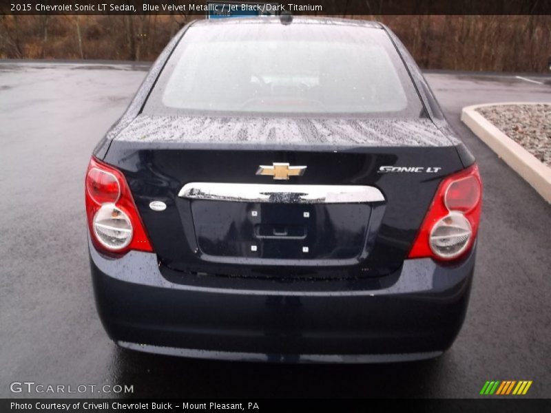 Blue Velvet Metallic / Jet Black/Dark Titanium 2015 Chevrolet Sonic LT Sedan