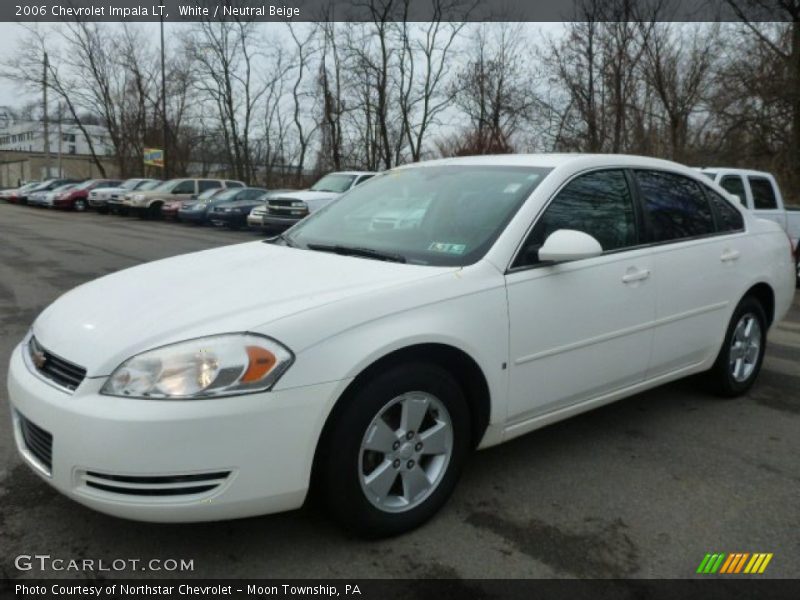 White / Neutral Beige 2006 Chevrolet Impala LT