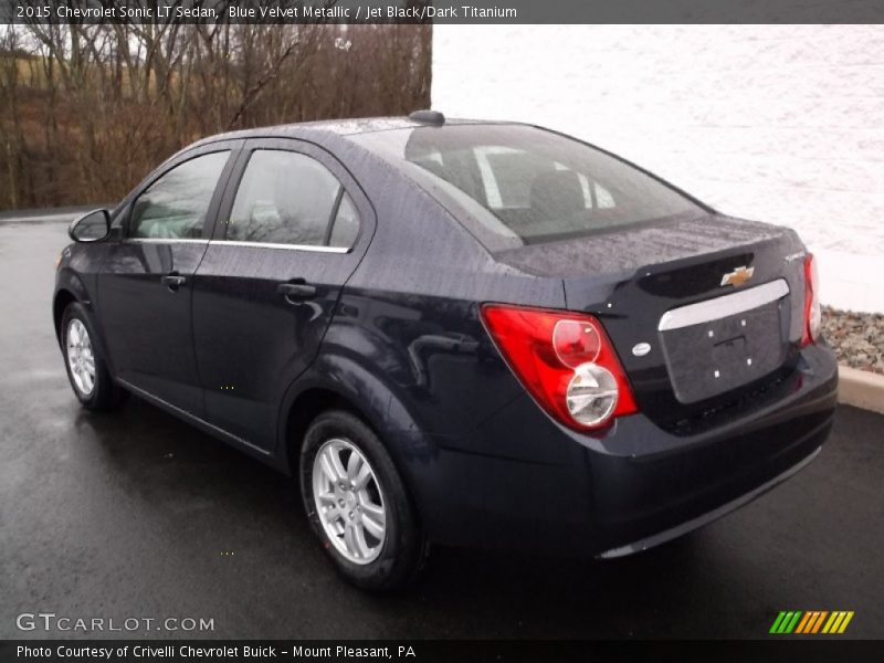 Blue Velvet Metallic / Jet Black/Dark Titanium 2015 Chevrolet Sonic LT Sedan
