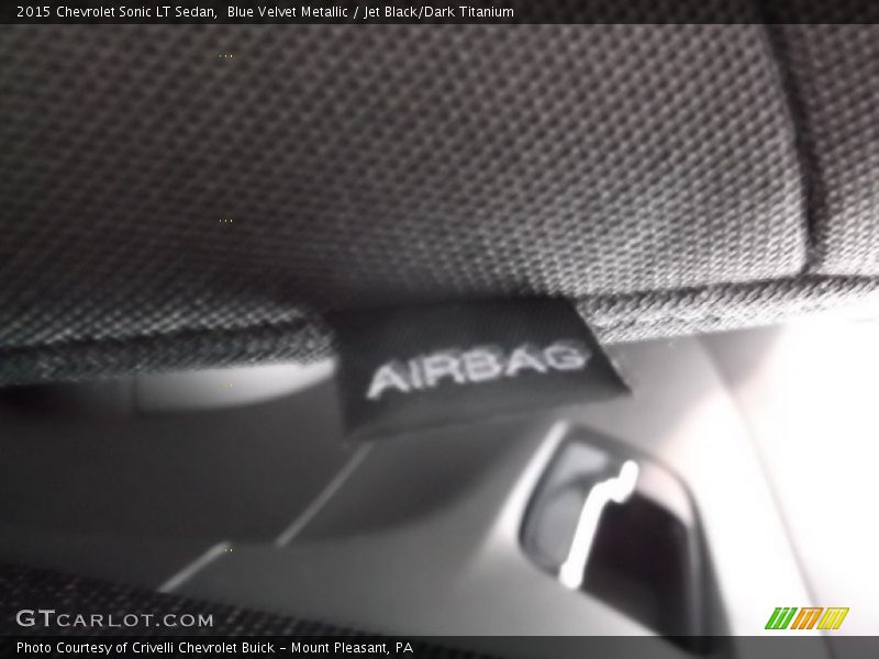 Blue Velvet Metallic / Jet Black/Dark Titanium 2015 Chevrolet Sonic LT Sedan
