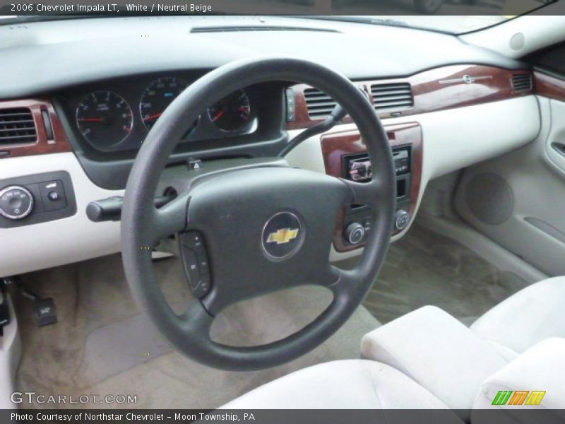 White / Neutral Beige 2006 Chevrolet Impala LT
