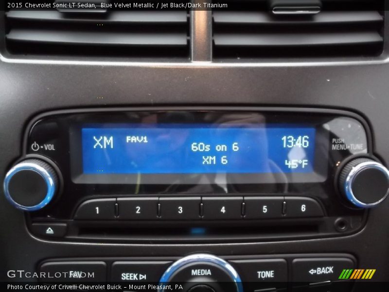 Blue Velvet Metallic / Jet Black/Dark Titanium 2015 Chevrolet Sonic LT Sedan