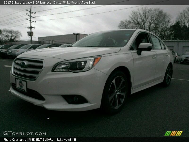 Crystal White Pearl / Slate Black 2015 Subaru Legacy 3.6R Limited