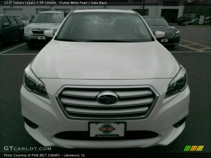 Crystal White Pearl / Slate Black 2015 Subaru Legacy 3.6R Limited