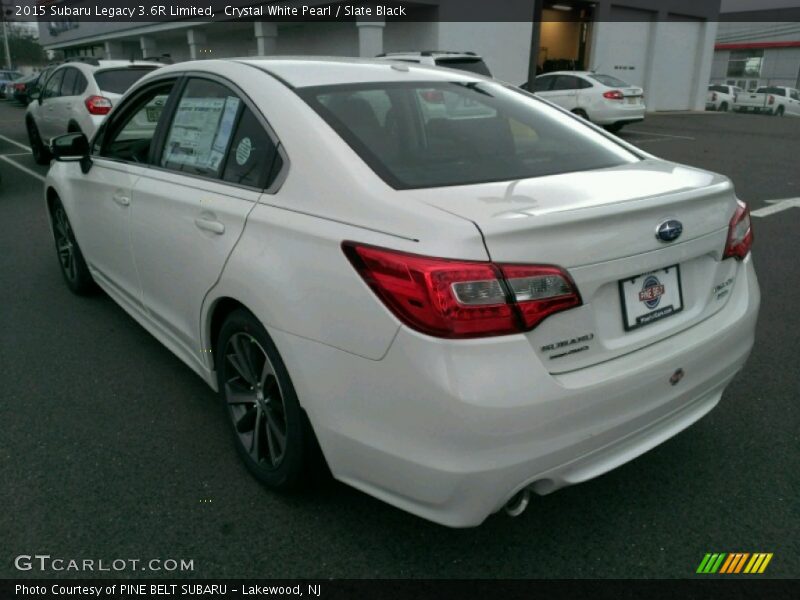 Crystal White Pearl / Slate Black 2015 Subaru Legacy 3.6R Limited