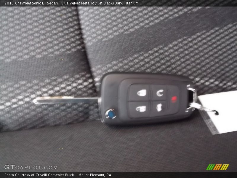 Blue Velvet Metallic / Jet Black/Dark Titanium 2015 Chevrolet Sonic LT Sedan