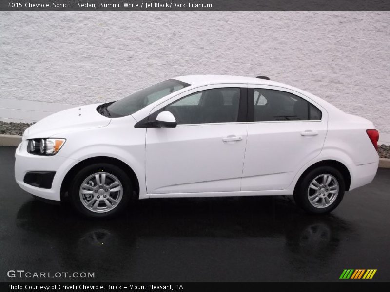 Summit White / Jet Black/Dark Titanium 2015 Chevrolet Sonic LT Sedan