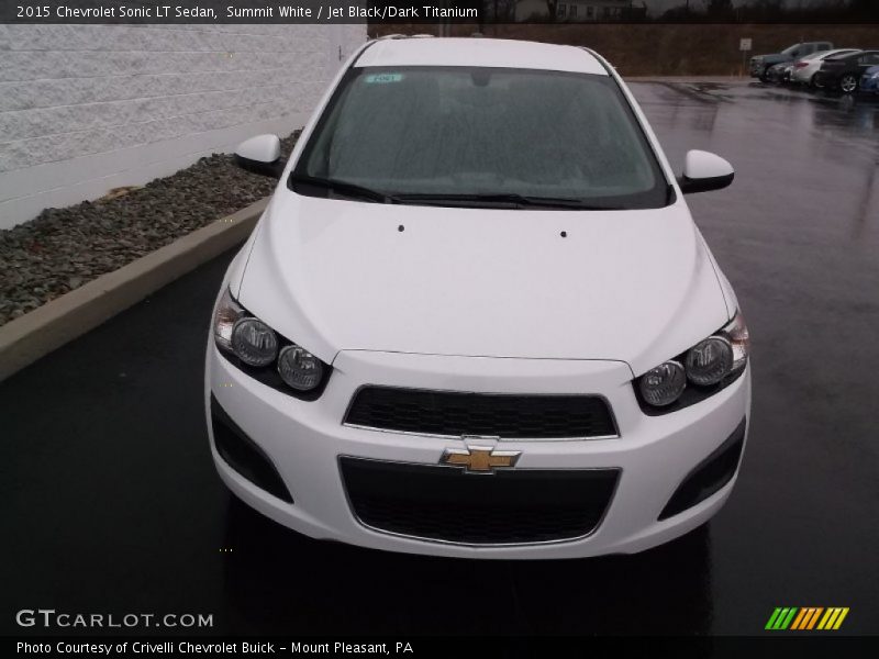 Summit White / Jet Black/Dark Titanium 2015 Chevrolet Sonic LT Sedan