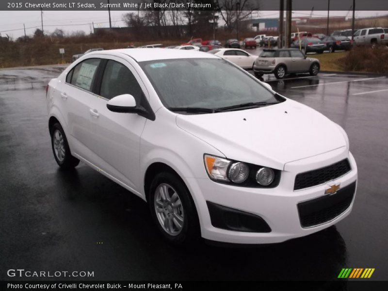 Summit White / Jet Black/Dark Titanium 2015 Chevrolet Sonic LT Sedan