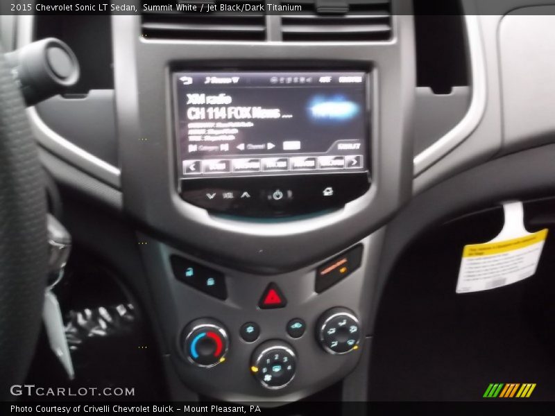 Summit White / Jet Black/Dark Titanium 2015 Chevrolet Sonic LT Sedan