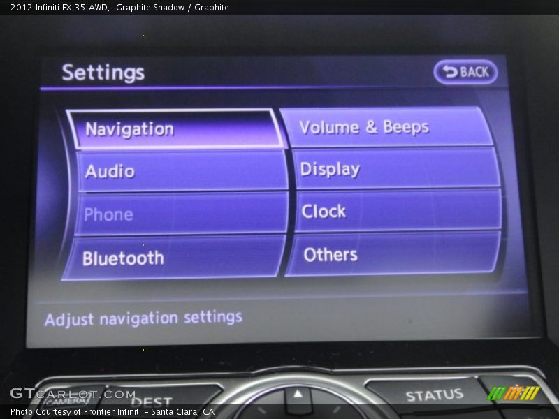 Graphite Shadow / Graphite 2012 Infiniti FX 35 AWD